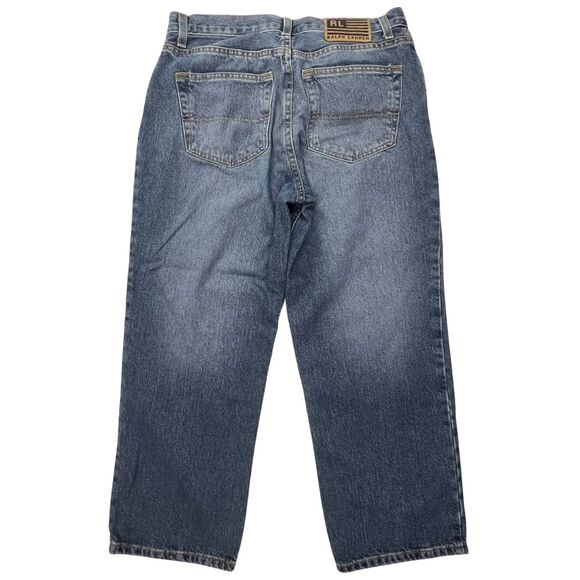 Vintage Polo Jeans Ralph Lauren Womens 10 Heritage Preppy Cropped Saturday Jeans - Picture 13 of 16